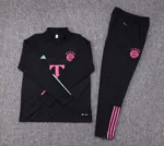 2023/2024 Bayern Munich Half-Pull Training Suit Black Football Shirt Set - Image 3