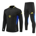 2025/2026 Manchester United Player version Half-Pull Training Suit Black Football Shirt Set - Image 3