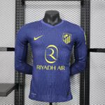 2025/2026 Player Version Long Sleeve Atletico Madrid Away Football Shirt
