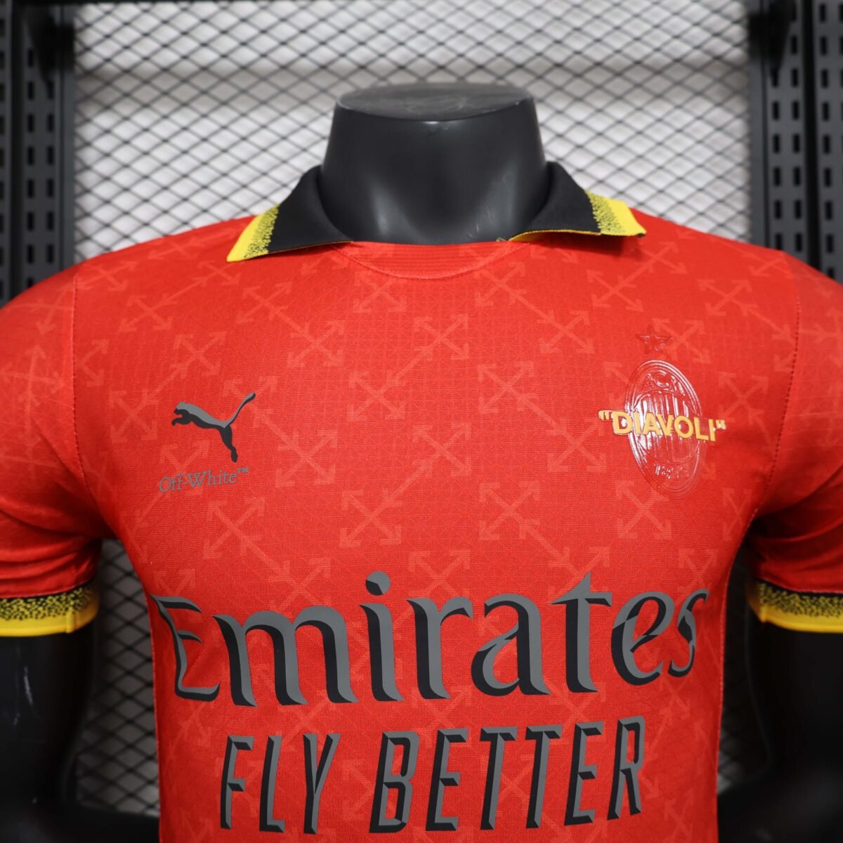 2024/2025 Player Version AC Milan Fourth Away Red Soccer Jersey - Image 5