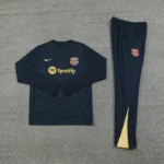 2024/2025 Barcelona Half Zip Training Suit Royal Blue Jersey Kit - Image 4