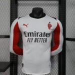 2025/2026 Player Version Long Sleeve AC Milan Away Soccer Jersey