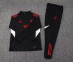 2025/2026 Liverpool Half-Pull Training Suit Black Jersey Set - Image 7