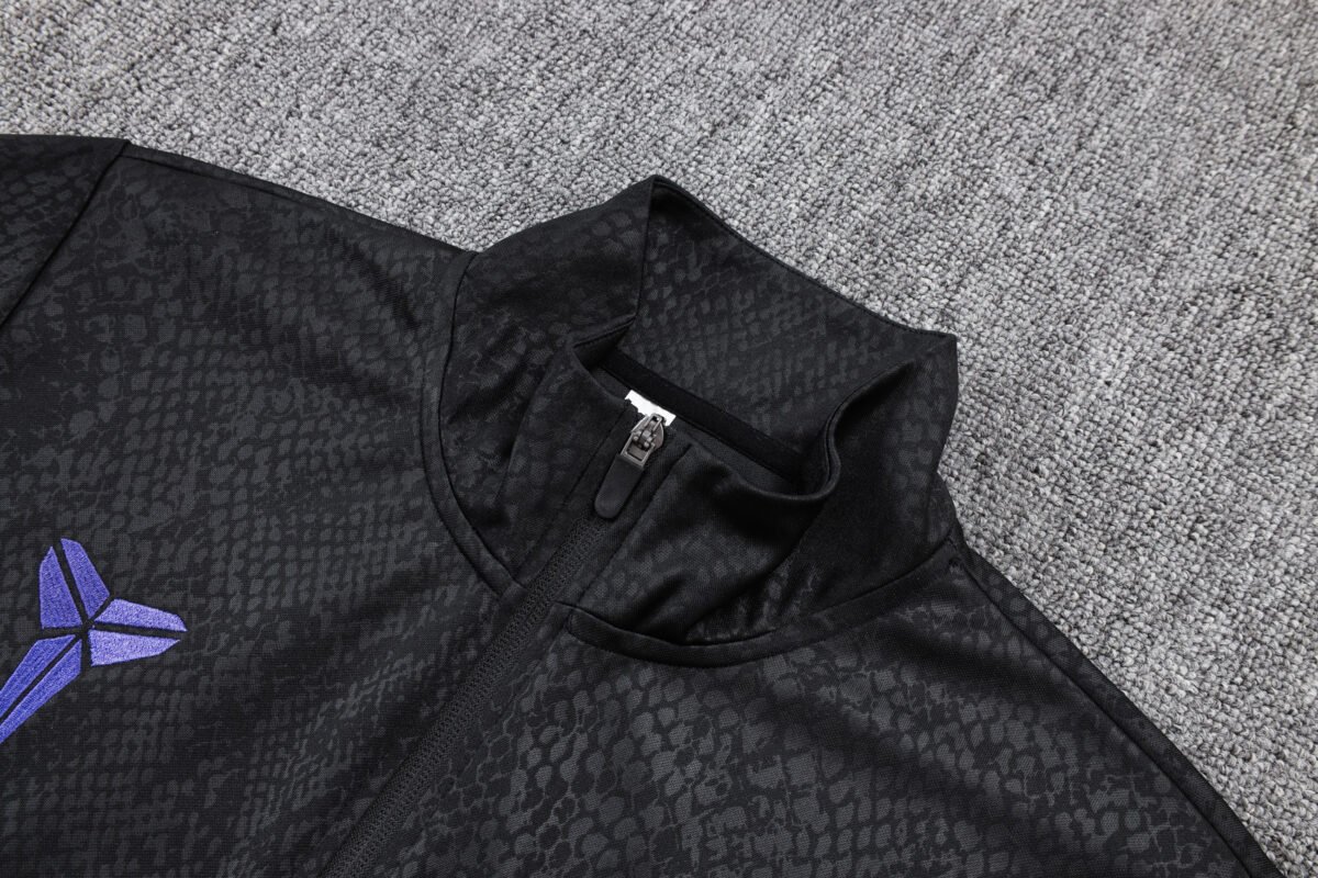2025/2026 Barcelona Long Zip Jacket Black Jersey Set - Image 4