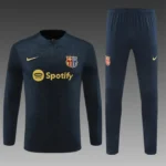 2024/2025 Barcelona Half Zip Training Suit Royal Blue Jersey Kit - Image 2