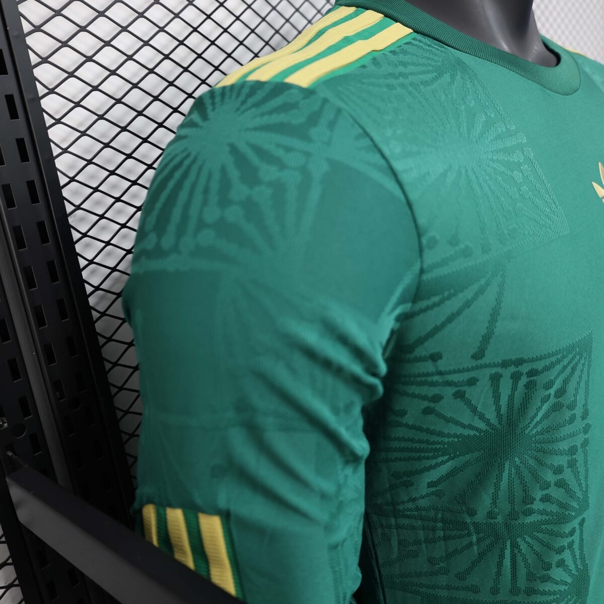 2025 Long Sleeve Player Version Mexico National Gold cup Version Green Football Shirt - Image 3