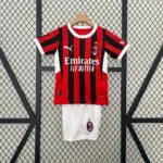 2024/2025 AC Milan Home Football Shirt Kids Size