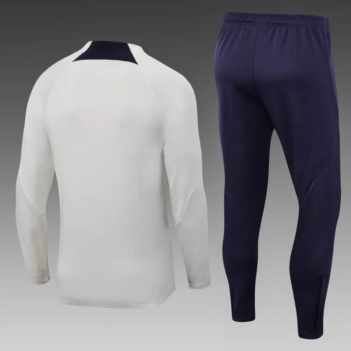 2023/2024 Psg Paris Saint-Germain Half-Pull Training Suit Off White Set - Image 2