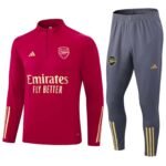 2023/2024 Arsenal Half-Pull Training Suit Red Football Shirt Set