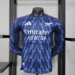 2025-2026 Long Sleeve Players Version Arsenal FC Away Football Shirt