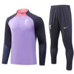2023 Liverpool Half-Pull Training Suit Purple Jersey Set