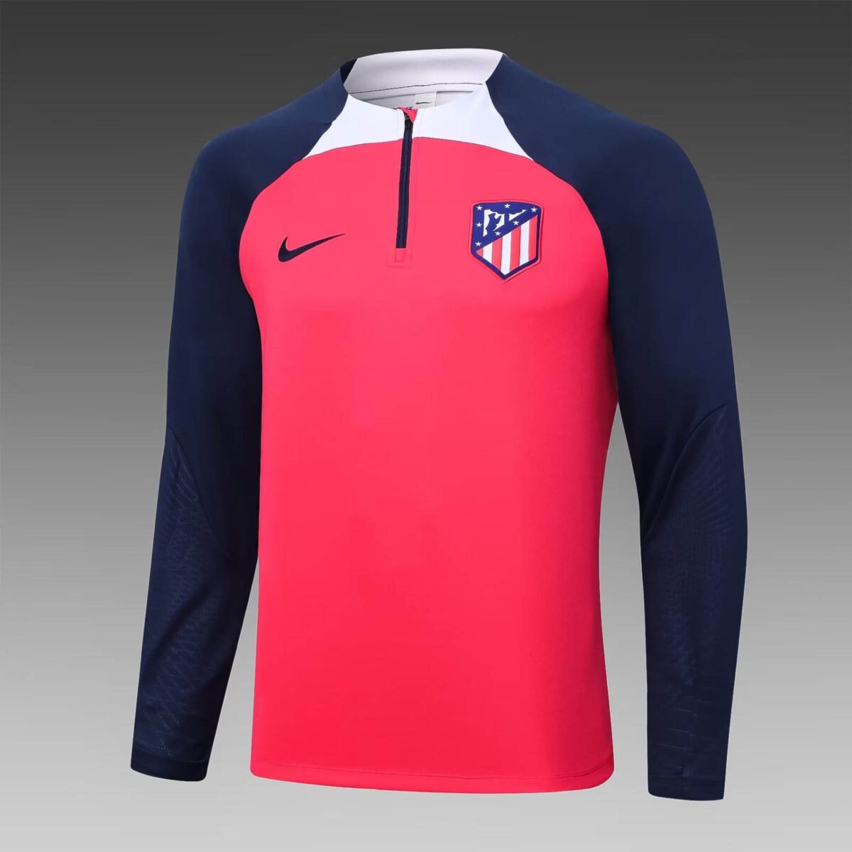 2023/2024 Atletico Madrid Half-Pull Training Suit Red Set - Image 3