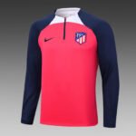 2023/2024 Atletico Madrid Half-Pull Training Suit Red Set - Image 3