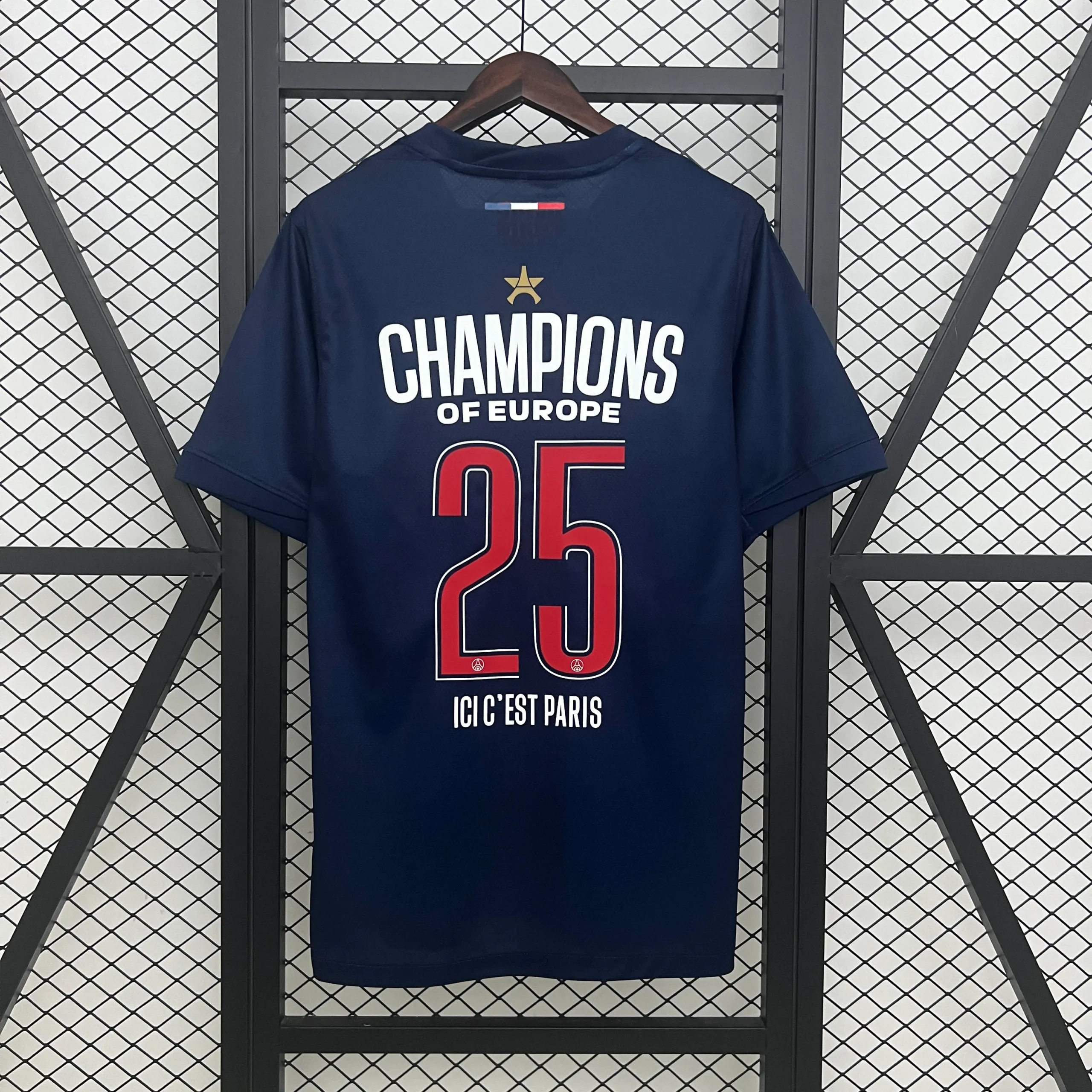 be5a8b3bcc0587b9e22d16d11a50047d.webp 2024/2025 Psg Paris Saint-Germain Home UEFA Champions League Champion Football Shirt - Image 1