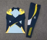 2024/2025 Real Madrid Half-Pull Training Suit Baby blue Football Shirt Set - Image 3
