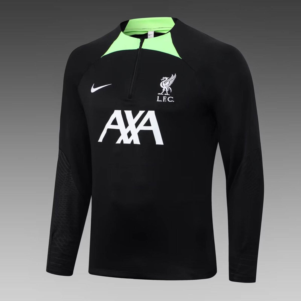 2023/2024 Liverpool Half-Pull Training Suit Black Jersey Set - Image 3