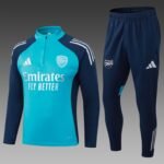 2025/2026 Arsenal Half-Pull Training Suit Lake Blue Football Shirt Set
