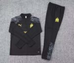 2023/2024 Olympique de Marseille Half-Pull Training Suit Black Football Jersey Set - Image 7