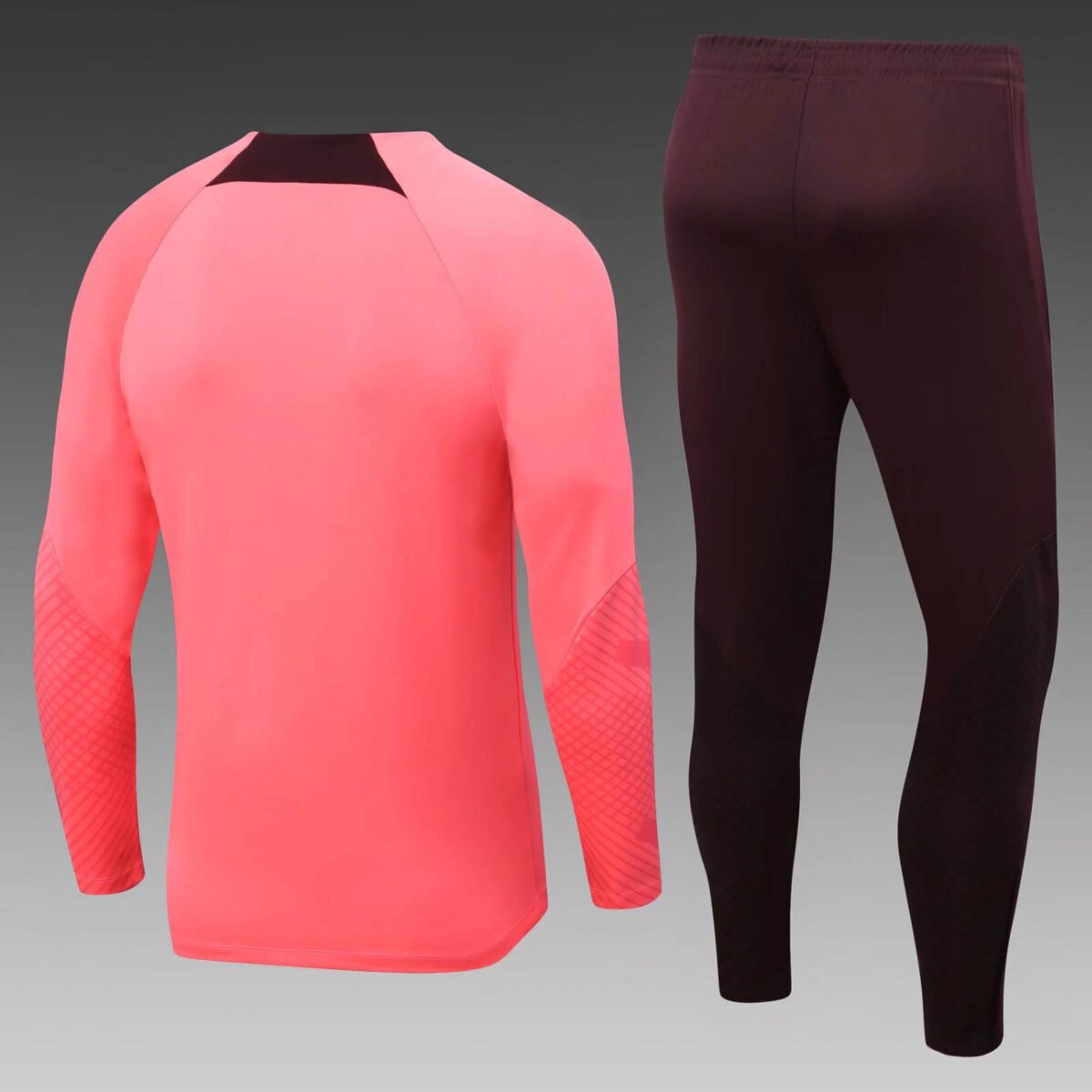 2022/2023 Liverpool Half-Pull Training Suit Pink Jersey Set - Image 2