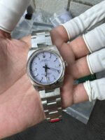 Rolex Oyster Perpetual 36mm Lavender / Lilac Dial Smooth Bezel Oyster Bracelet (126000) DD3230 Movement - Image 3