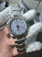 Rolex Oyster Perpetual 36mm Lavender / Lilac Dial Smooth Bezel Oyster Bracelet (126000) DD3230 Movement - Image 5