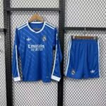 2025/2026 Long Sleeves Real Madrid Third Away Football Jersey Kids Size