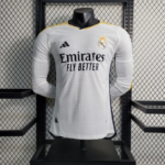 2023/2024 Long Sleeve Player Version Real Madrid Home Football Shirt