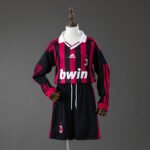 2009/2010 Retro AC Milan Home Long Sleeve Jersey Kids Size