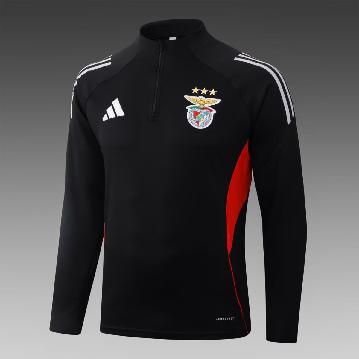 2025/2026 Benfica Half-Pull Training Suit Black Jersey Set - Image 3
