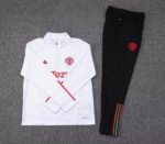 2023/2024 Manchester United Half-Pull Training Suit White Football Shirt Set - Image 7