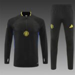 2025/2026 Manchester United Player version Half-Pull Training Suit Black Football Shirt Set - Image 2