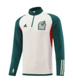 2023 Mexico Half-Pull Training Suit White - Green Soccer Jersey Set - Image 4
