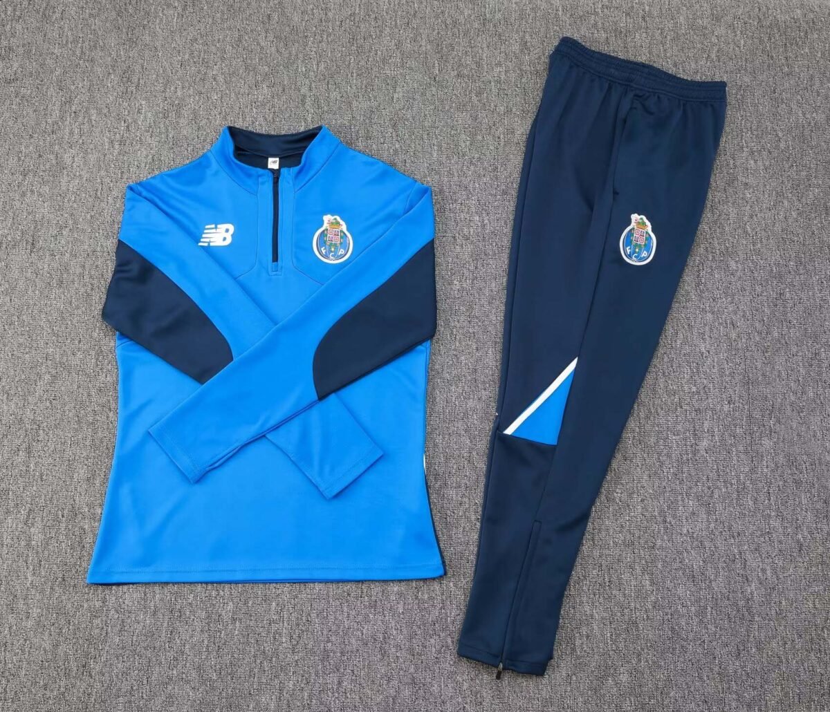 2024/2025 Porto Half-Pull Training Suit Colorful Blue Football Shirt Set - Image 3