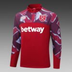 2022/2023 West Ham United Half-Pull Training Suit Red Football Shirt Set - Image 3
