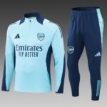 2024/2025 Arsenal Half-Pull Training Suit Baby blue Football Shirt Set