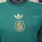 2025 Long Sleeve Player Version Mexico National Gold cup Version Green Football Shirt - Image 5