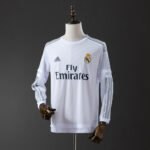2015/2016 Retro Long Sleeve  Real Madrid Home Jersey