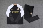 2023/2024 Chelsea Half-Pull Training Suit Black Football Shirt Set - Image 3