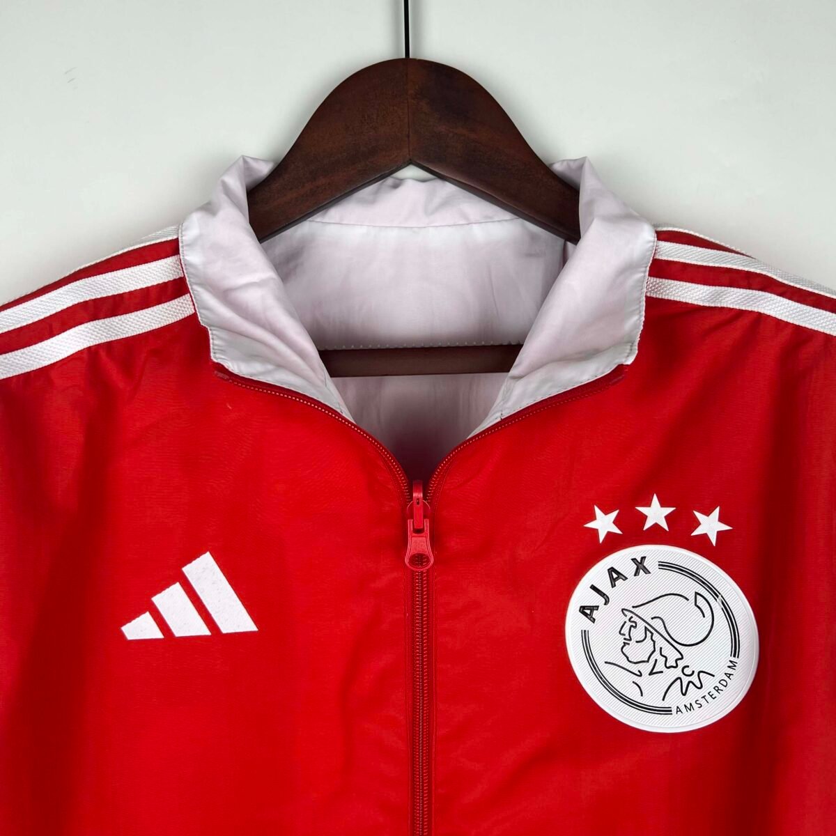 2023/2024 Ajax Reversible Windbreaker??Red-White??Soccer Jersey - Image 4
