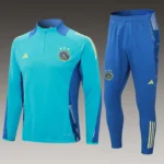 2024/2025 Ajax Half-Pull Training Suit Baby blue Football Shirt Set
