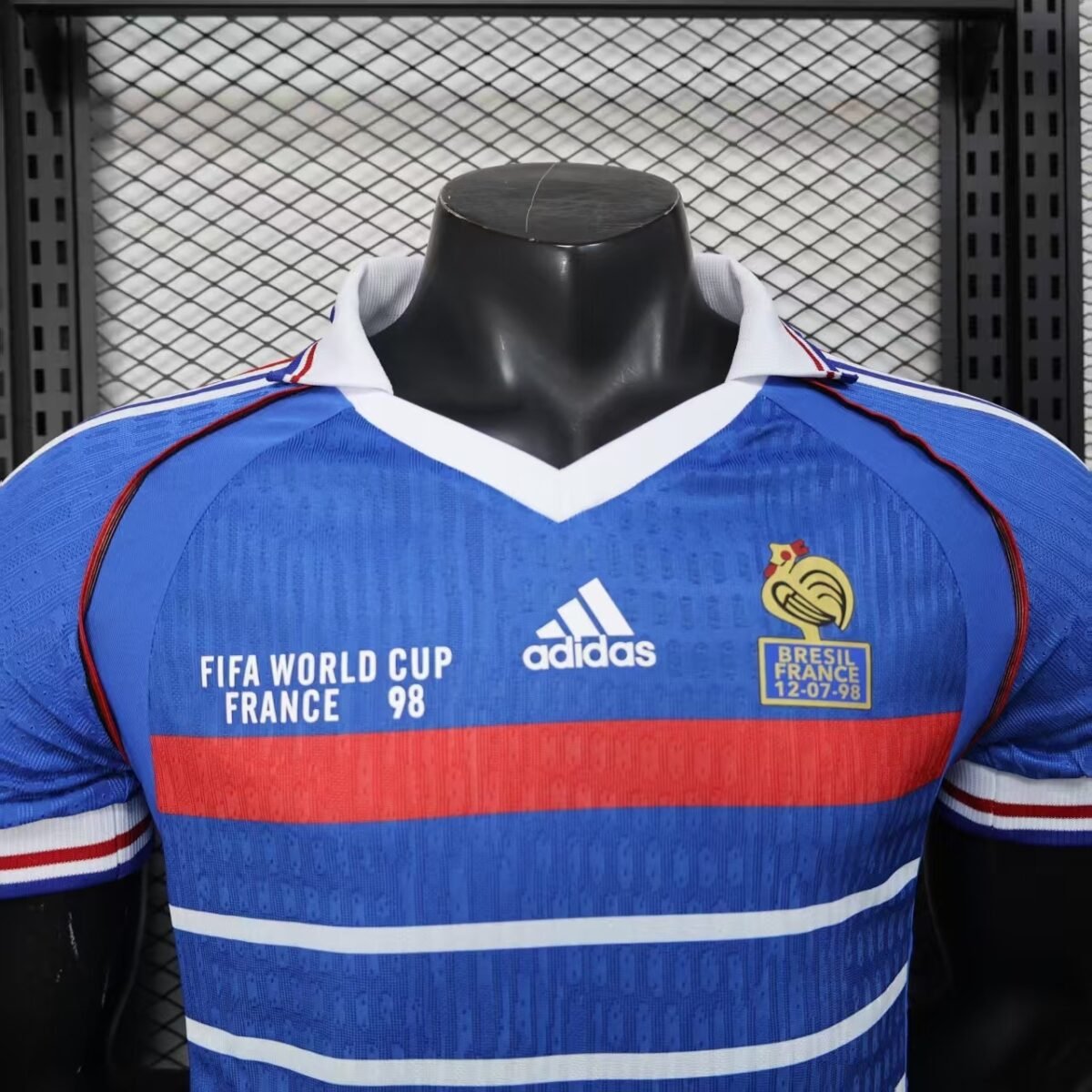 1998 Player Version Retro France Home Football Shirt - Image 3