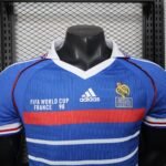 1998 Player Version Retro France Home Football Shirt - Image 3