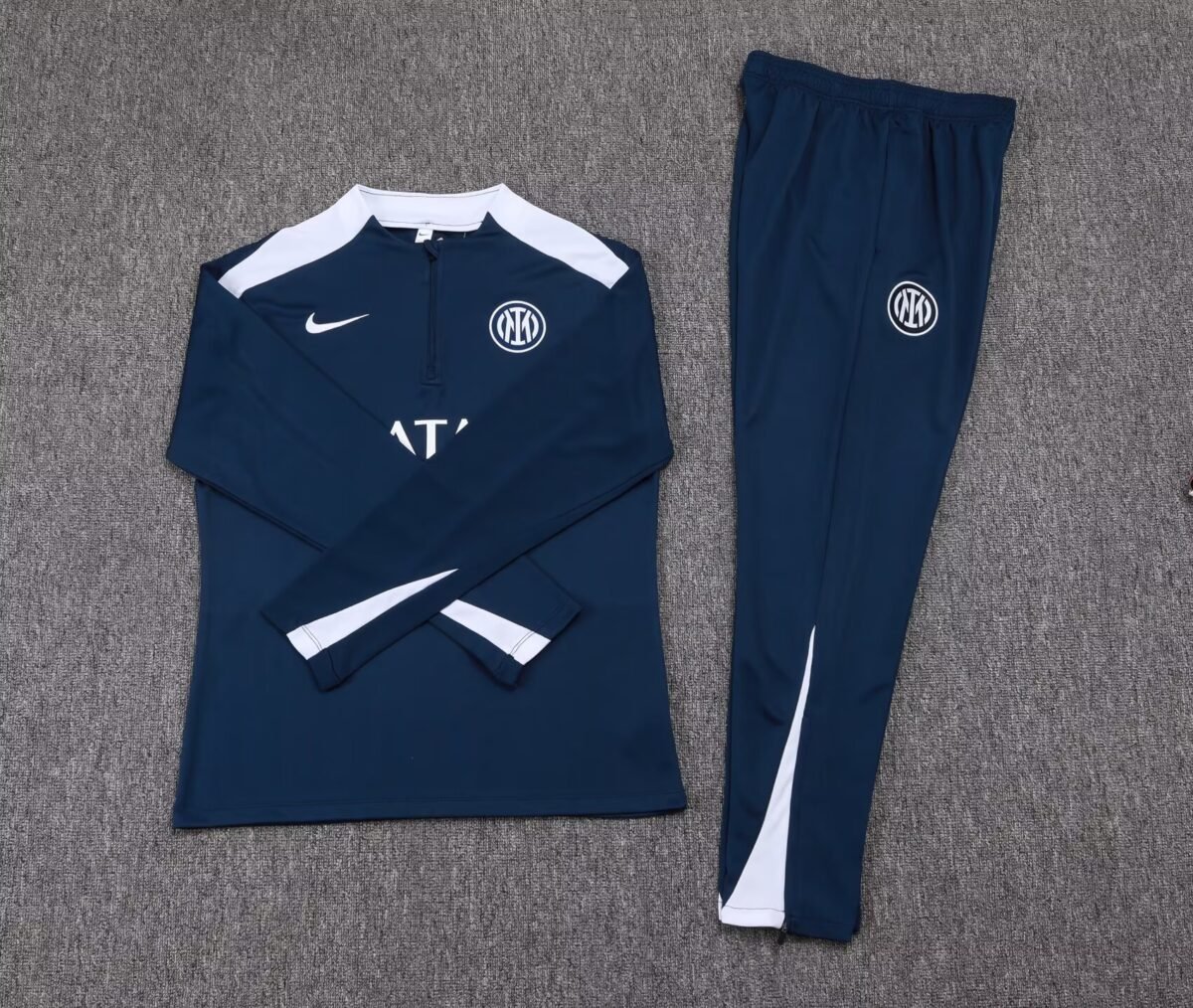 2025/2026 Internazionale Milan Half-Pull Training Suit Royal Blue Football Jersey - Image 7