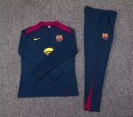 2025/2026 Barcelona Half-Pull Training Suit Royal Blue Jersey Set - Image 7