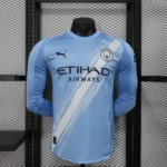 2025/2026 Player Version Long Sleeve Manchester City Home Football Shirt