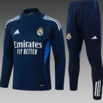 2025/2026 Real Madrid Half-Pull Training Suit Football Shirt Kids Set