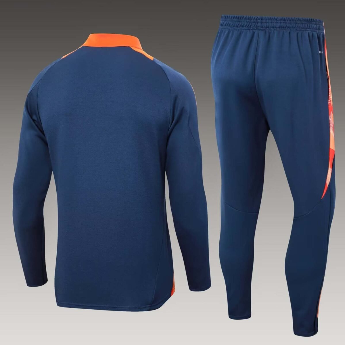 2024/2025 Manchester United Half-Pull Training Suit Royal blue Football Shirt Set - Image 2
