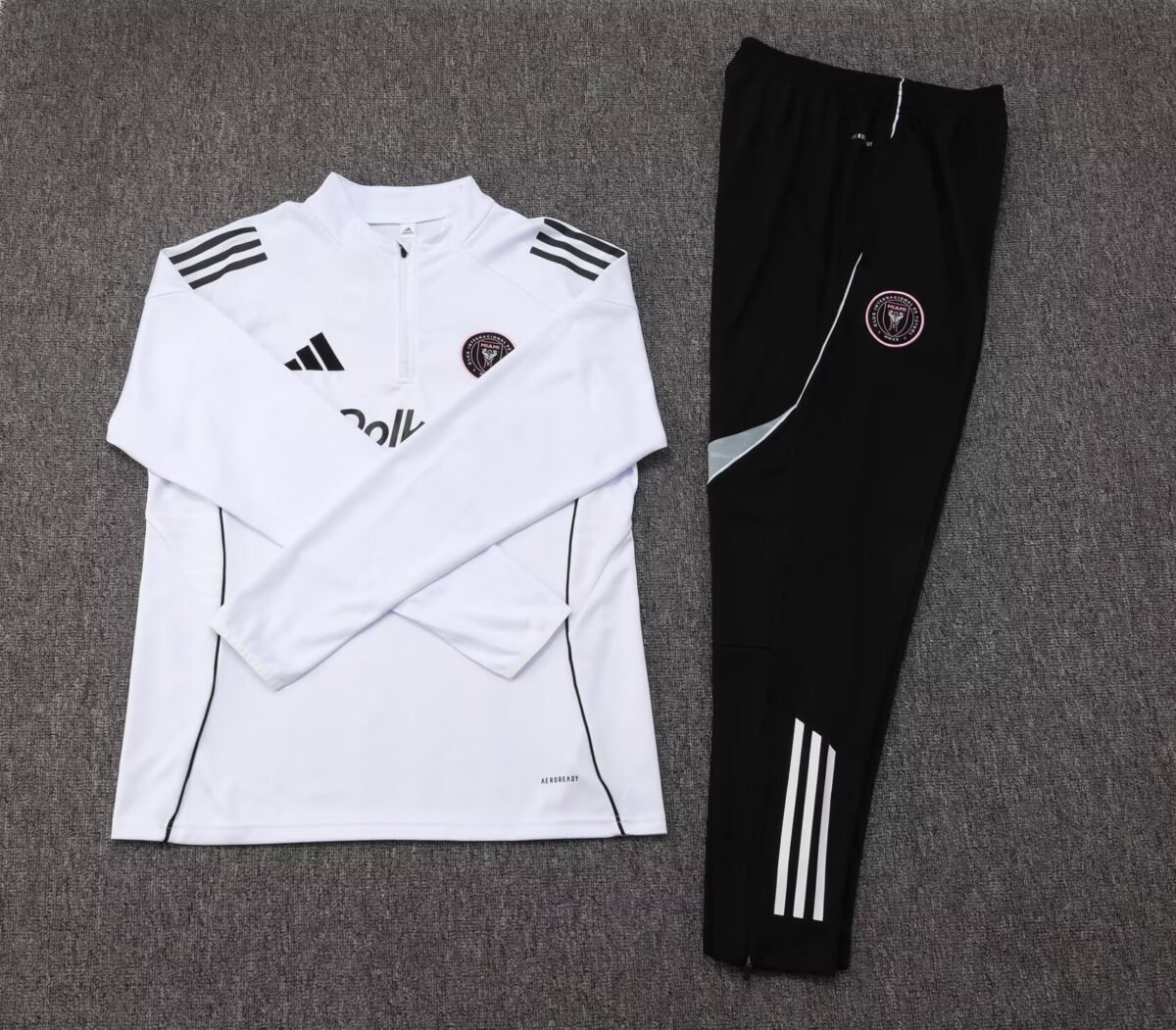 2025/2026 Inter Miami Half-Pull Training Suit White Soccer Jersey Set - Image 7