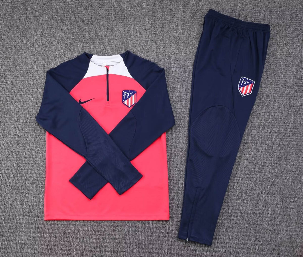 2023/2024 Atletico Madrid Half-Pull Training Suit Red Set - Image 7