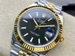 Rolex Datejust 41mm Two-Tone Yellow Gold Green Dial Fluted Bezel Jubilee Bracelet (126333) DD3235 Movement - Image 3